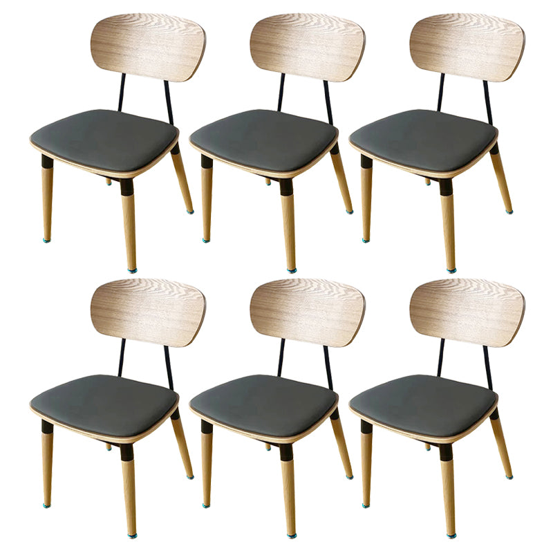 Contemporary Style Open Back Upholstered Dining Side Chair for Home