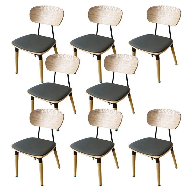 Contemporary Style Open Back Upholstered Dining Side Chair for Home