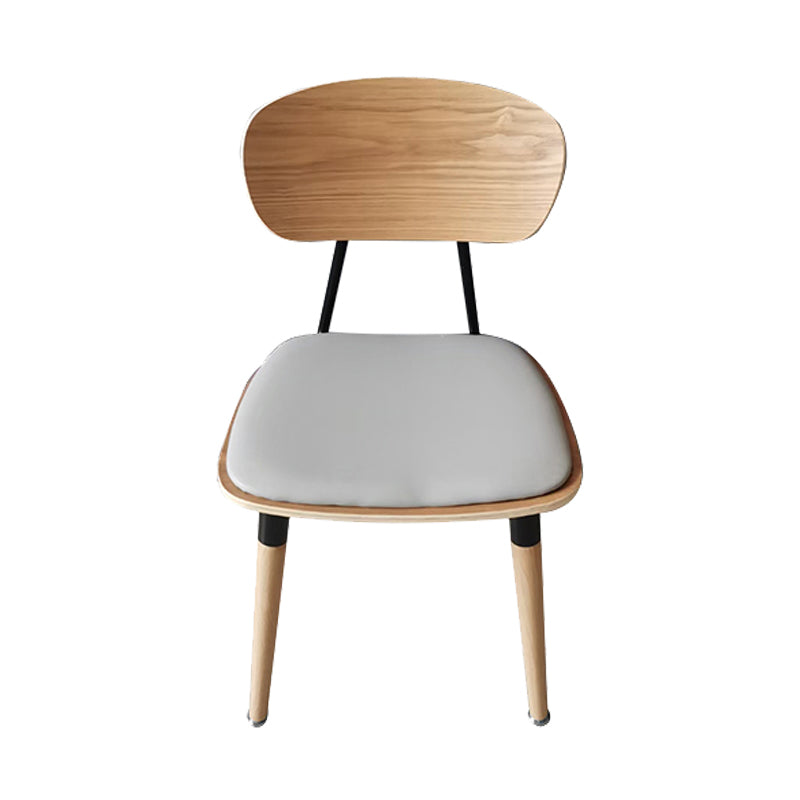 Contemporary Style Open Back Upholstered Dining Side Chair for Home