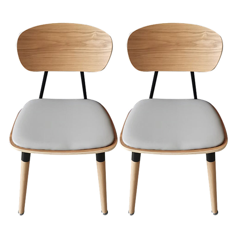 Contemporary Style Open Back Upholstered Dining Side Chair for Home