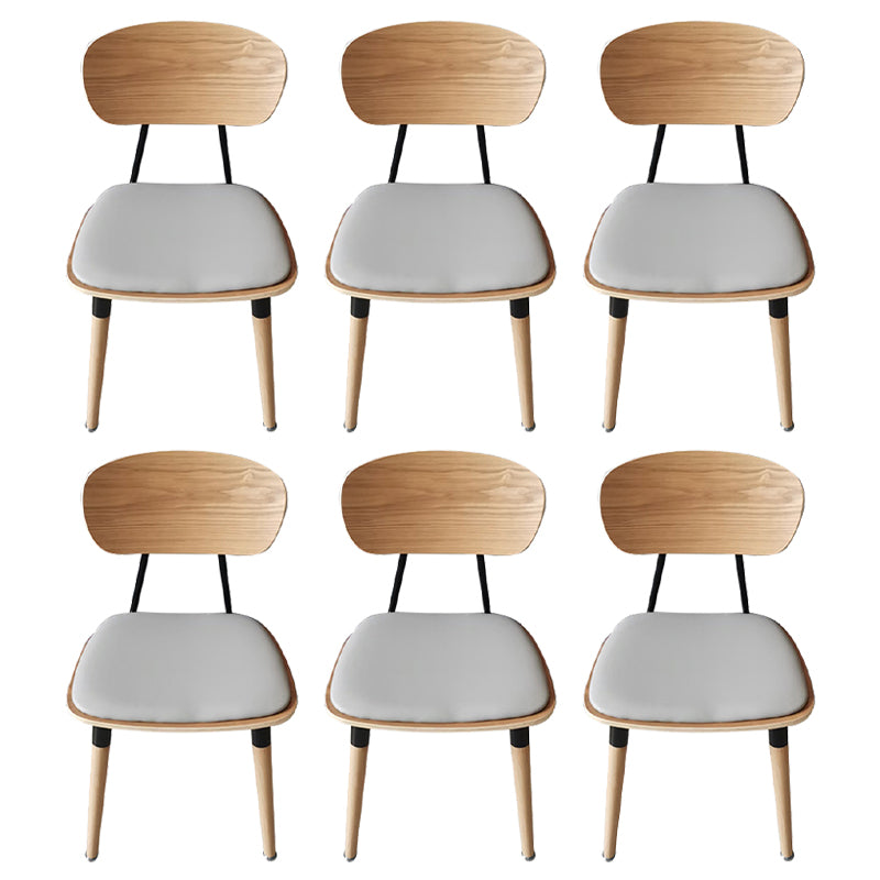 Contemporary Style Open Back Upholstered Dining Side Chair for Home
