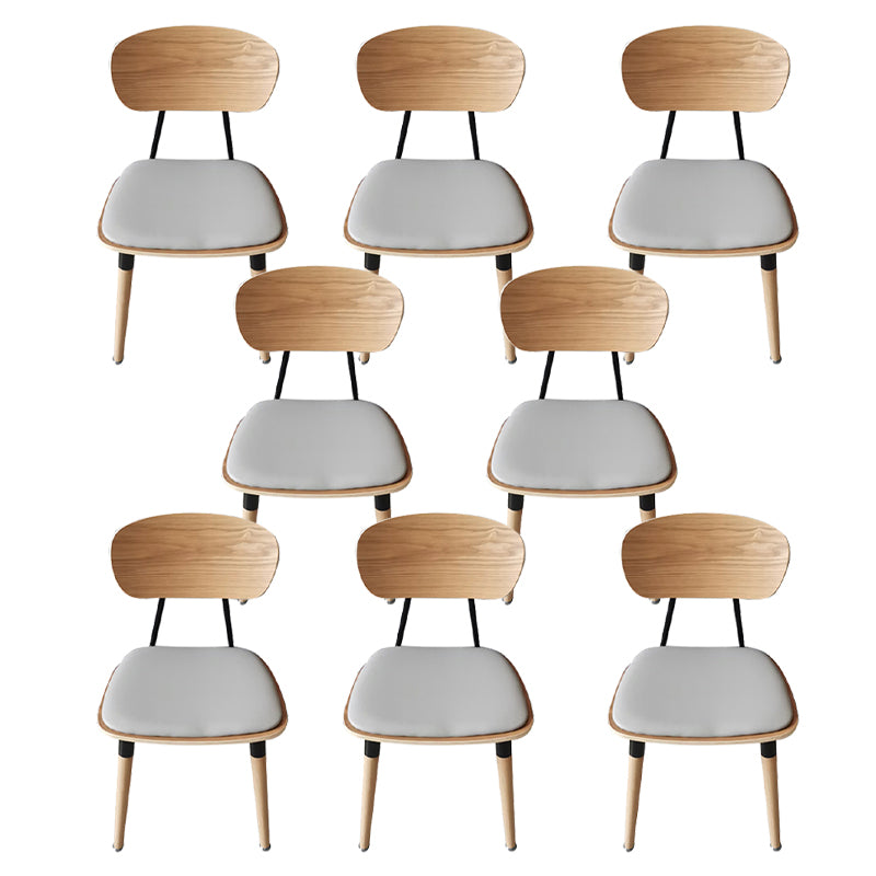 Contemporary Style Open Back Upholstered Dining Side Chair for Home