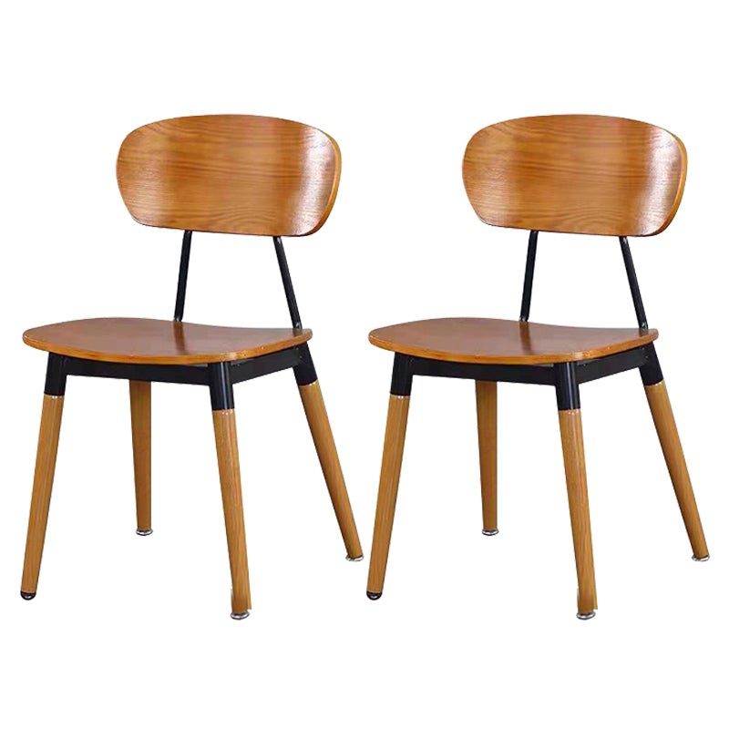 Contemporary Style Open Back Upholstered Dining Side Chair for Home