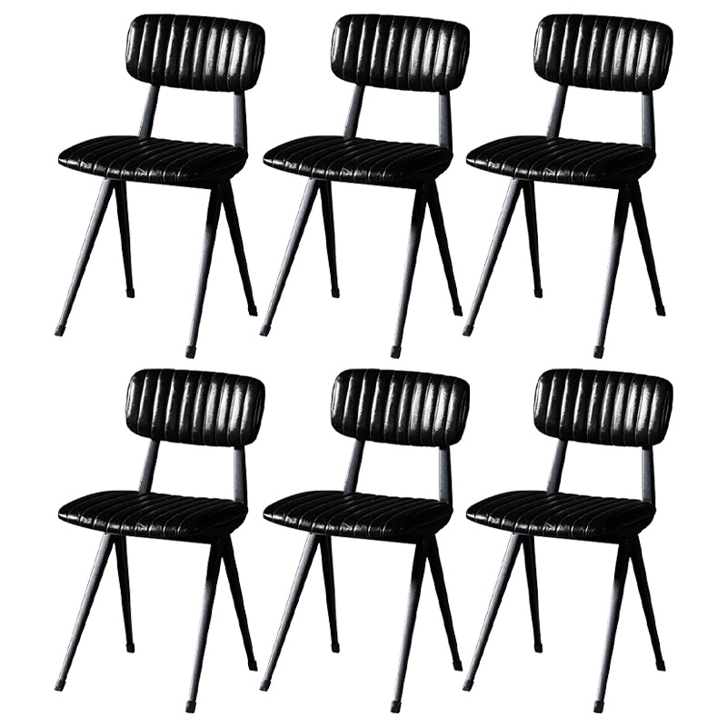 Contemporary Dining Room Open Back Metal Armless Dining Chair