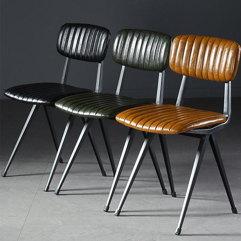 Contemporary Dining Room Open Back Metal Armless Dining Chair