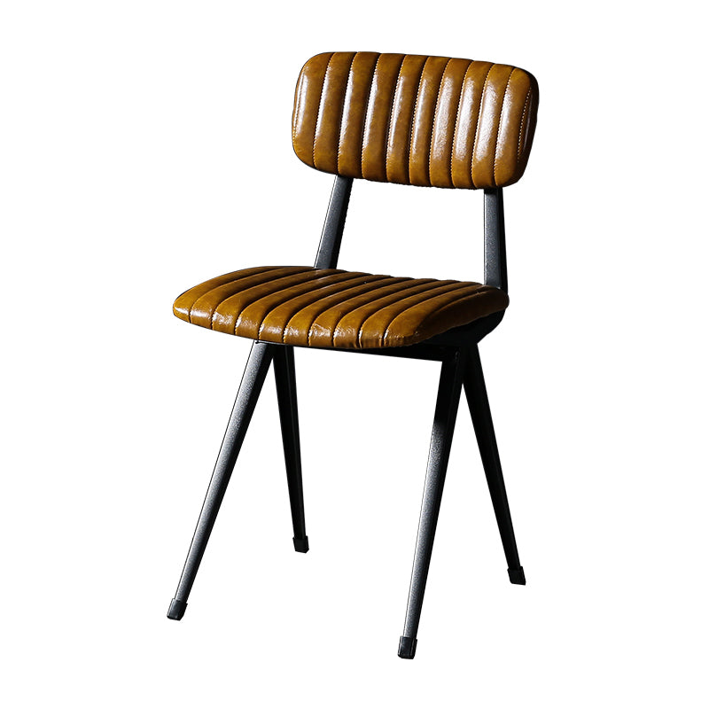 Contemporary Dining Room Open Back Metal Armless Dining Chair