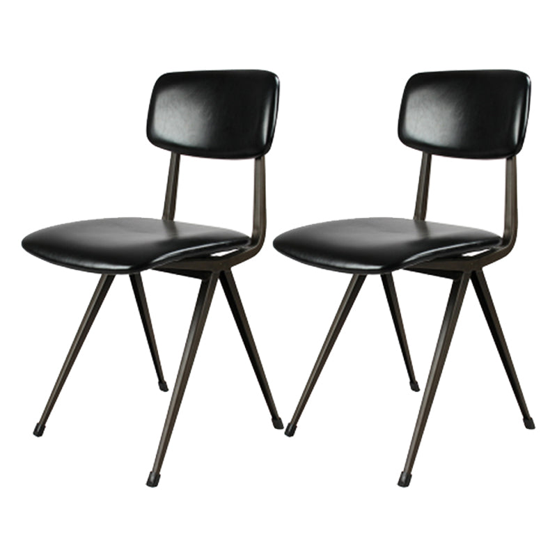 Contemporary Dining Room Open Back Metal Armless Dining Chair