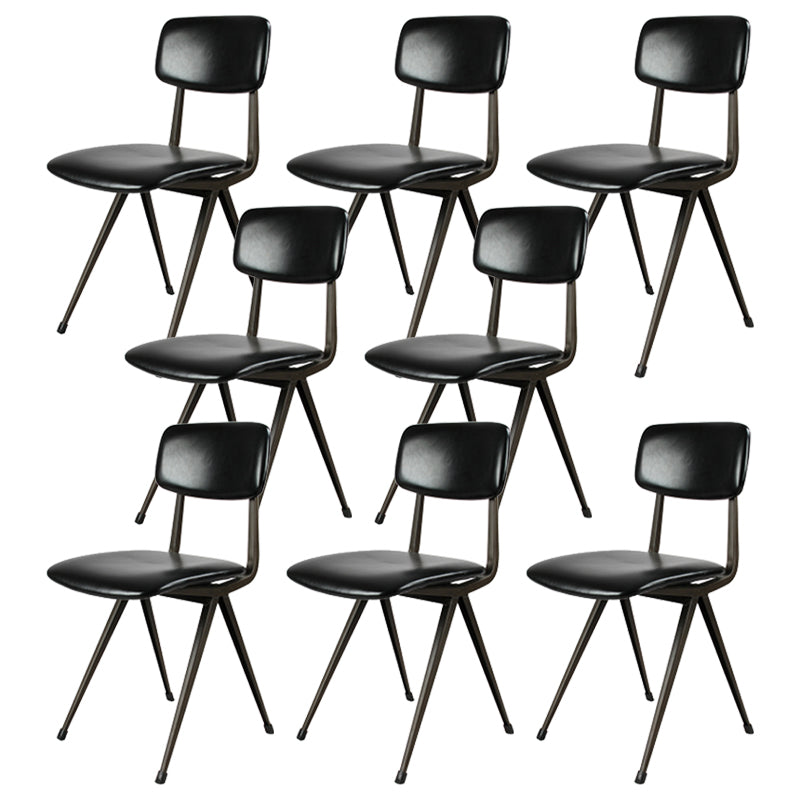 Contemporary Dining Room Open Back Metal Armless Dining Chair