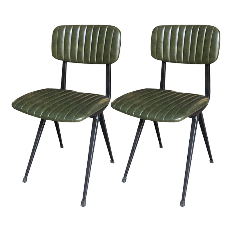 Contemporary Dining Room Open Back Metal Armless Dining Chair
