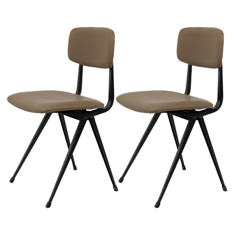 Contemporary Dining Room Open Back Metal Armless Dining Chair