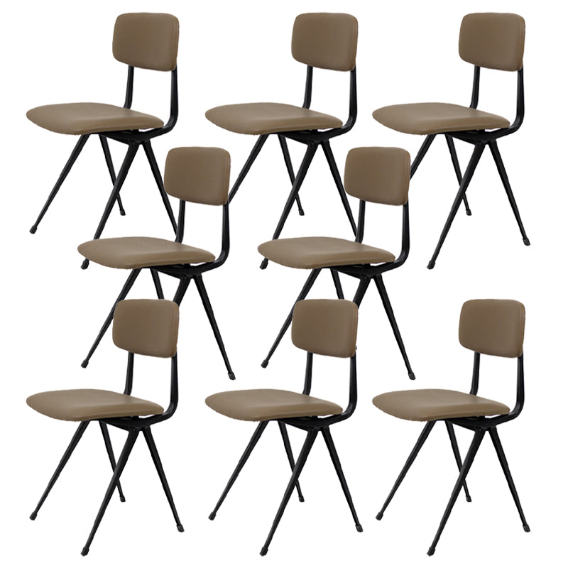 Contemporary Dining Room Open Back Metal Armless Dining Chair