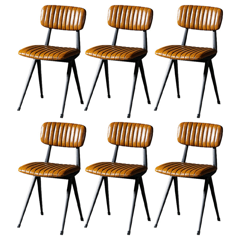 Contemporary Dining Room Open Back Metal Armless Dining Chair