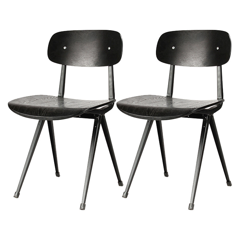 Contemporary Dining Room Open Back Metal Armless Dining Chair