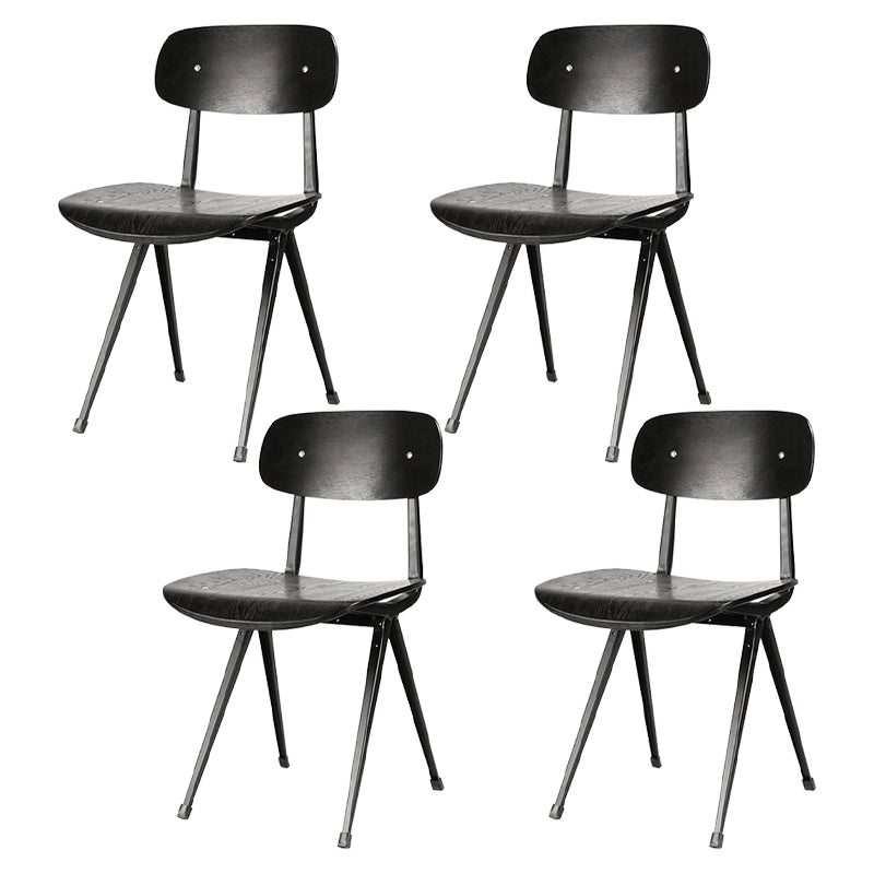 Contemporary Dining Room Open Back Metal Armless Dining Chair