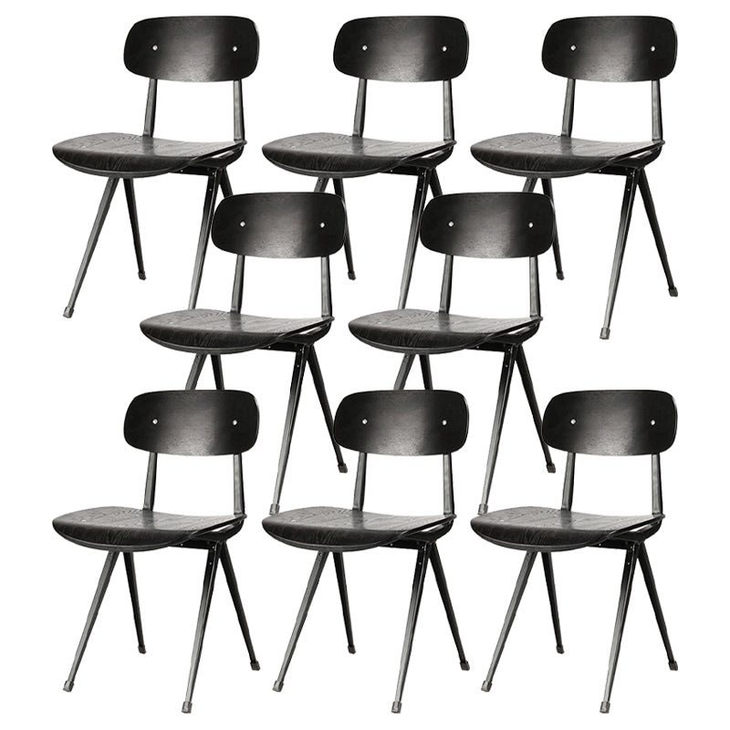Contemporary Dining Room Open Back Metal Armless Dining Chair