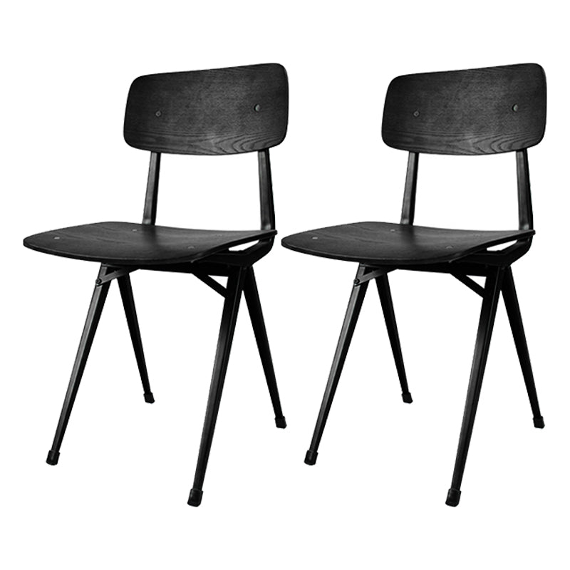 Contemporary Dining Room Open Back Metal Armless Dining Chair