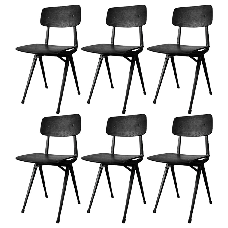 Contemporary Dining Room Open Back Metal Armless Dining Chair