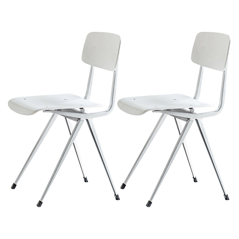 Contemporary Dining Room Open Back Metal Armless Dining Chair