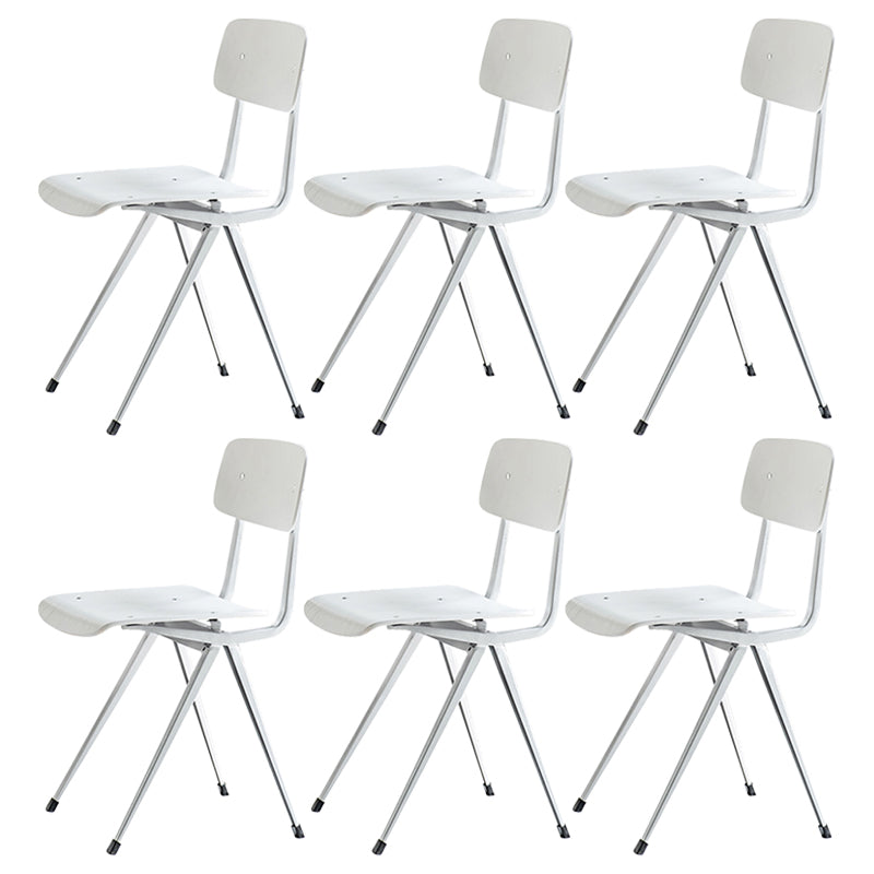 Contemporary Dining Room Open Back Metal Armless Dining Chair
