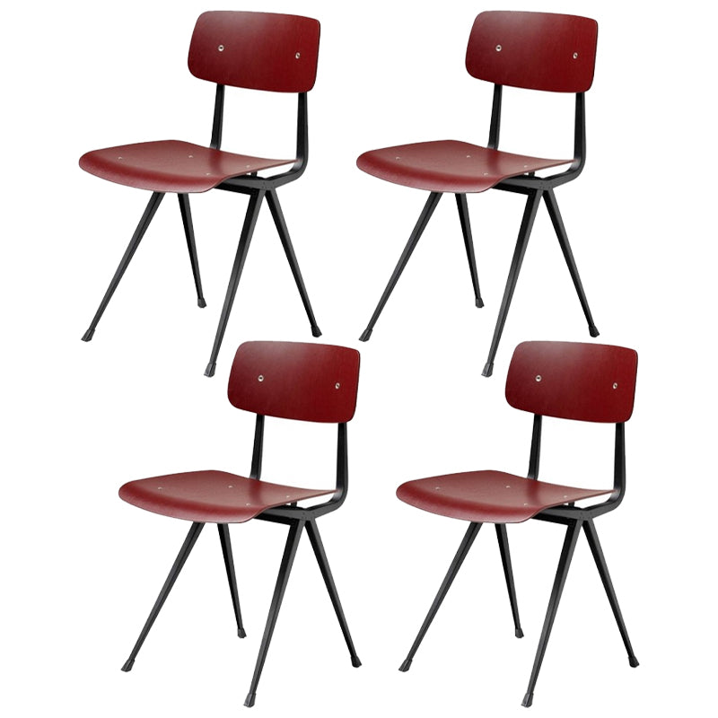 Contemporary Dining Room Open Back Metal Armless Dining Chair