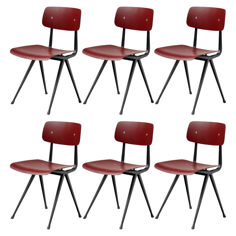 Contemporary Dining Room Open Back Metal Armless Dining Chair
