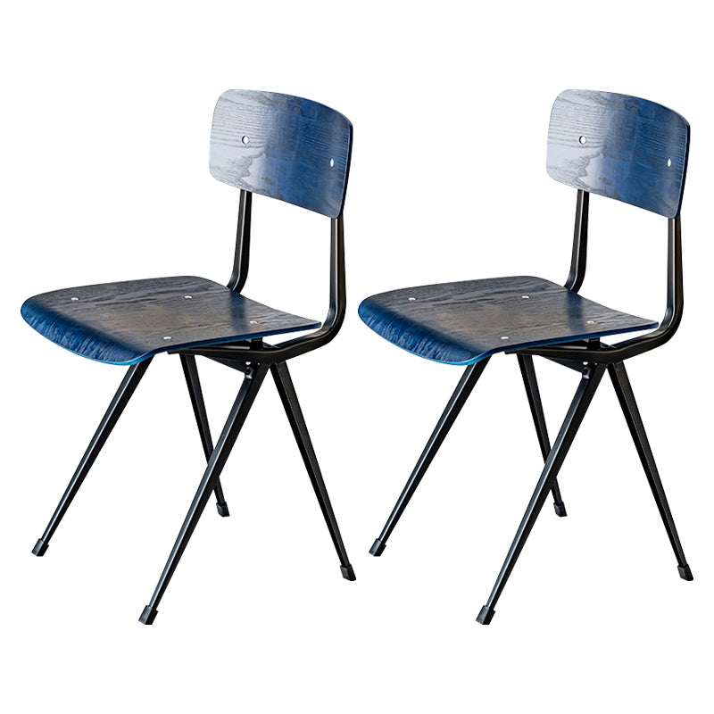 Contemporary Dining Room Open Back Metal Armless Dining Chair