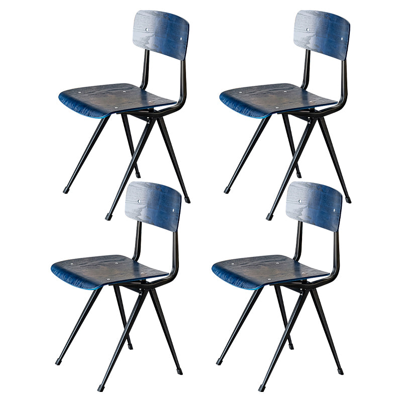 Contemporary Dining Room Open Back Metal Armless Dining Chair