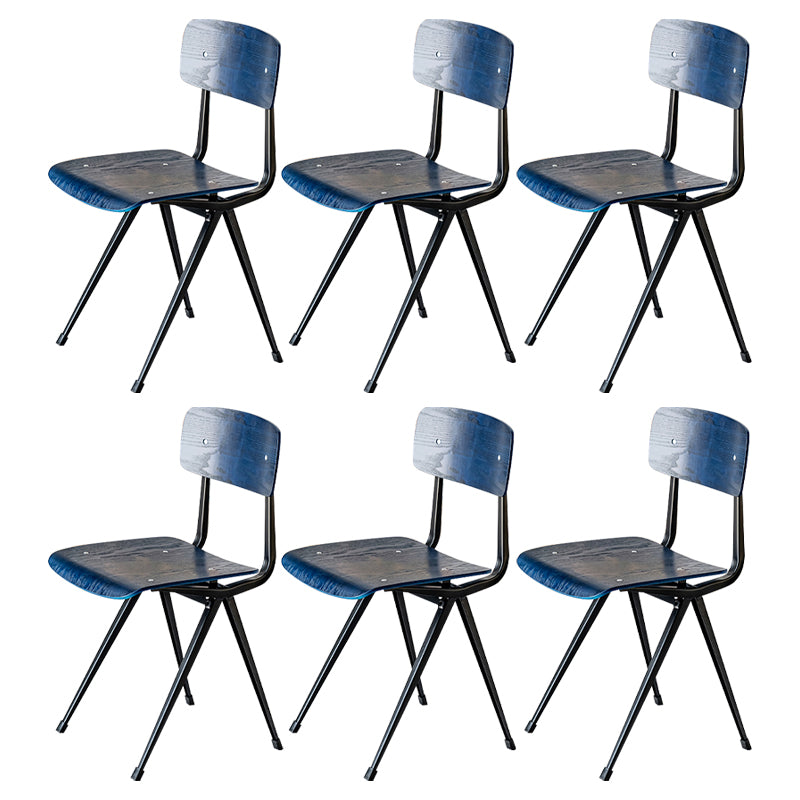 Contemporary Dining Room Open Back Metal Armless Dining Chair