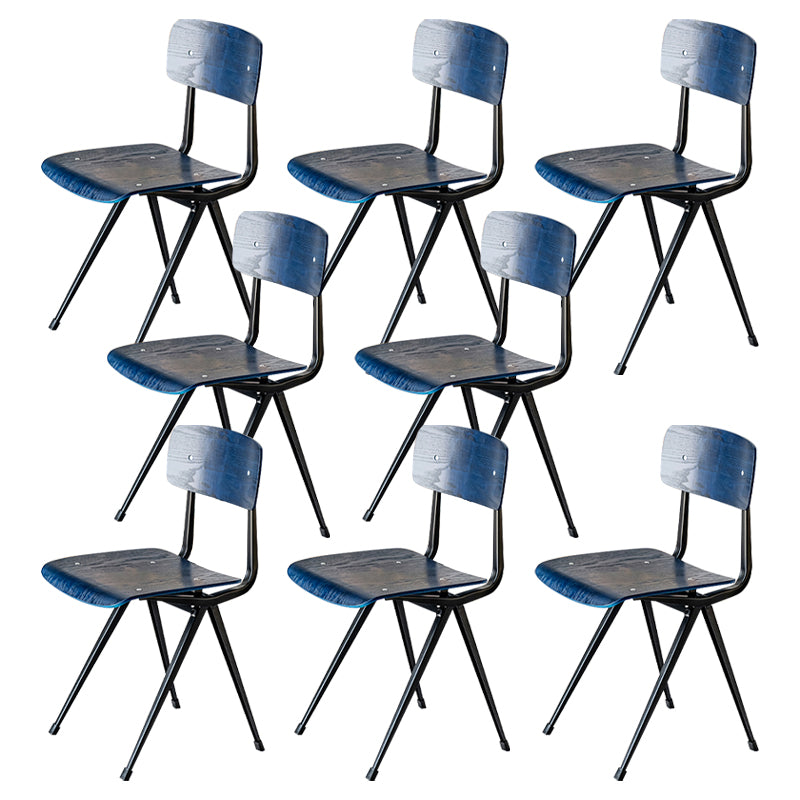 Contemporary Dining Room Open Back Metal Armless Dining Chair