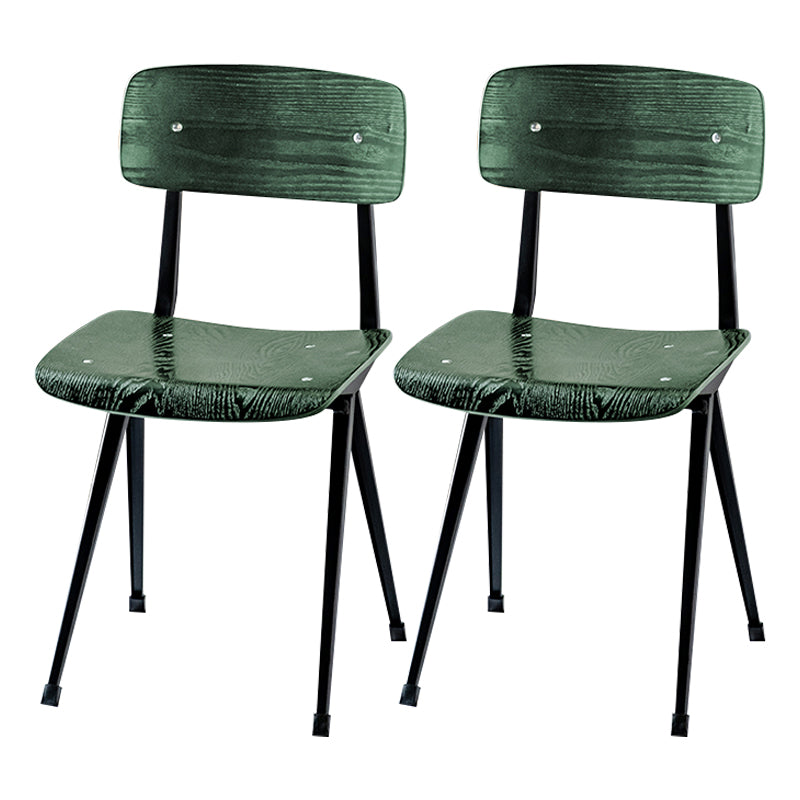 Contemporary Dining Room Open Back Metal Armless Dining Chair