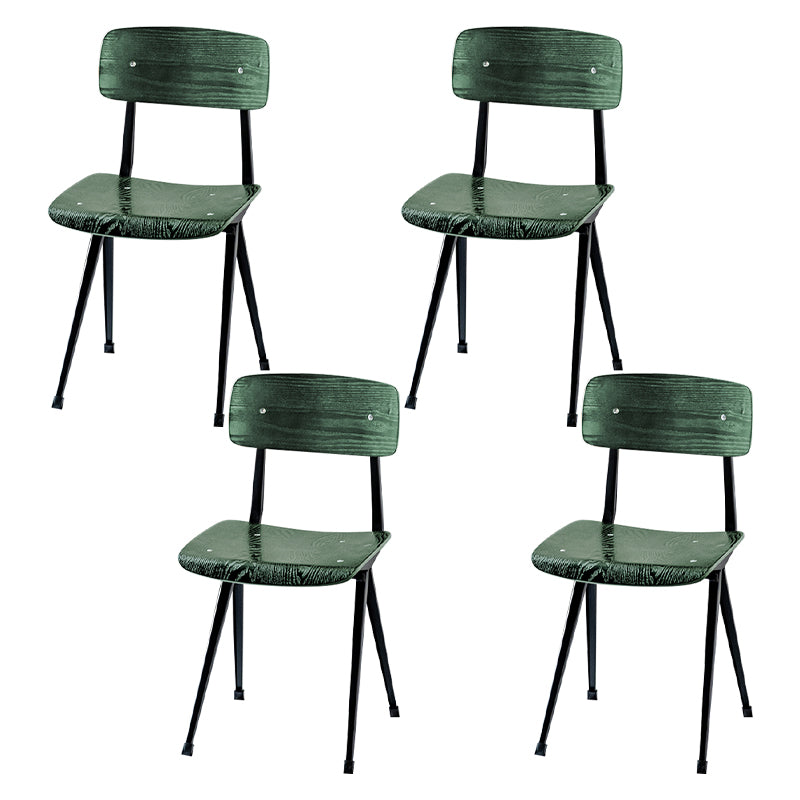 Contemporary Dining Room Open Back Metal Armless Dining Chair