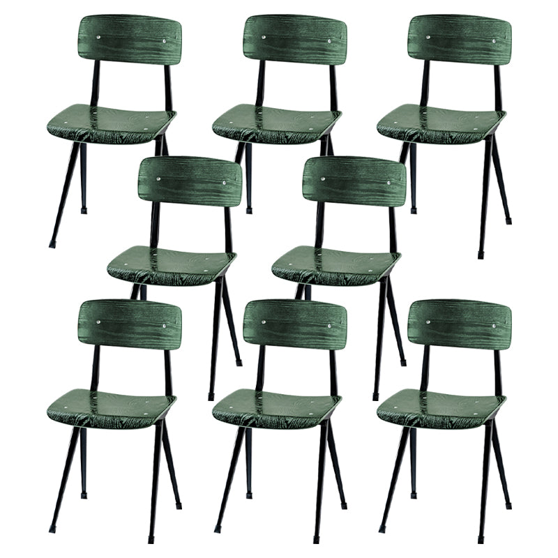 Contemporary Dining Room Open Back Metal Armless Dining Chair