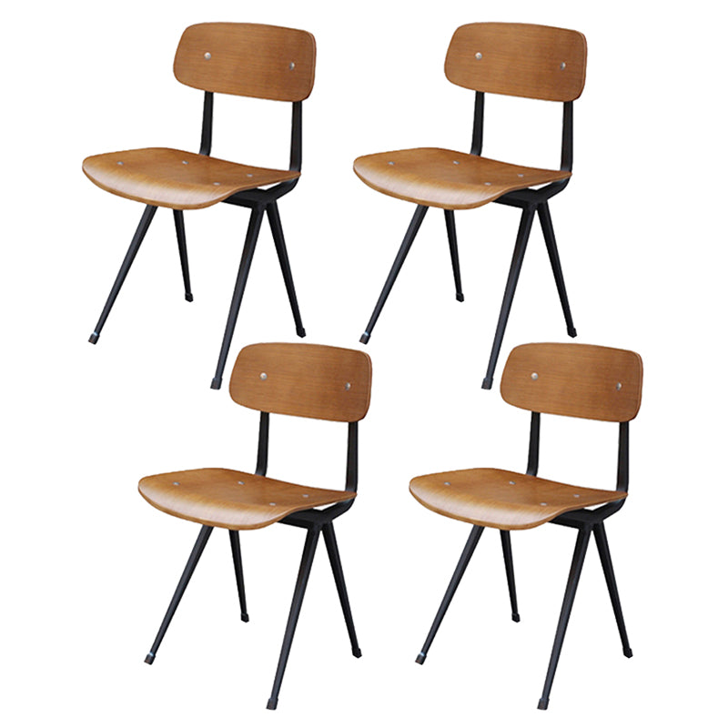 Contemporary Dining Room Open Back Metal Armless Dining Chair