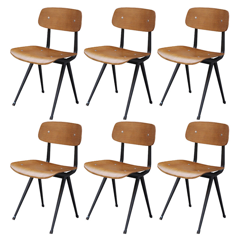 Contemporary Dining Room Open Back Metal Armless Dining Chair