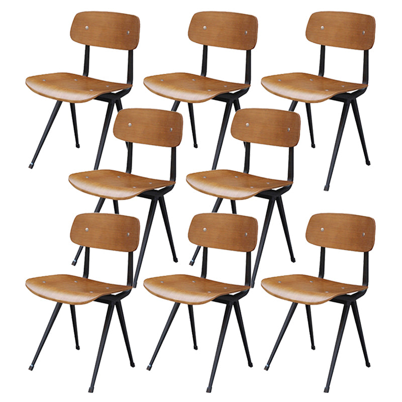 Contemporary Dining Room Open Back Metal Armless Dining Chair