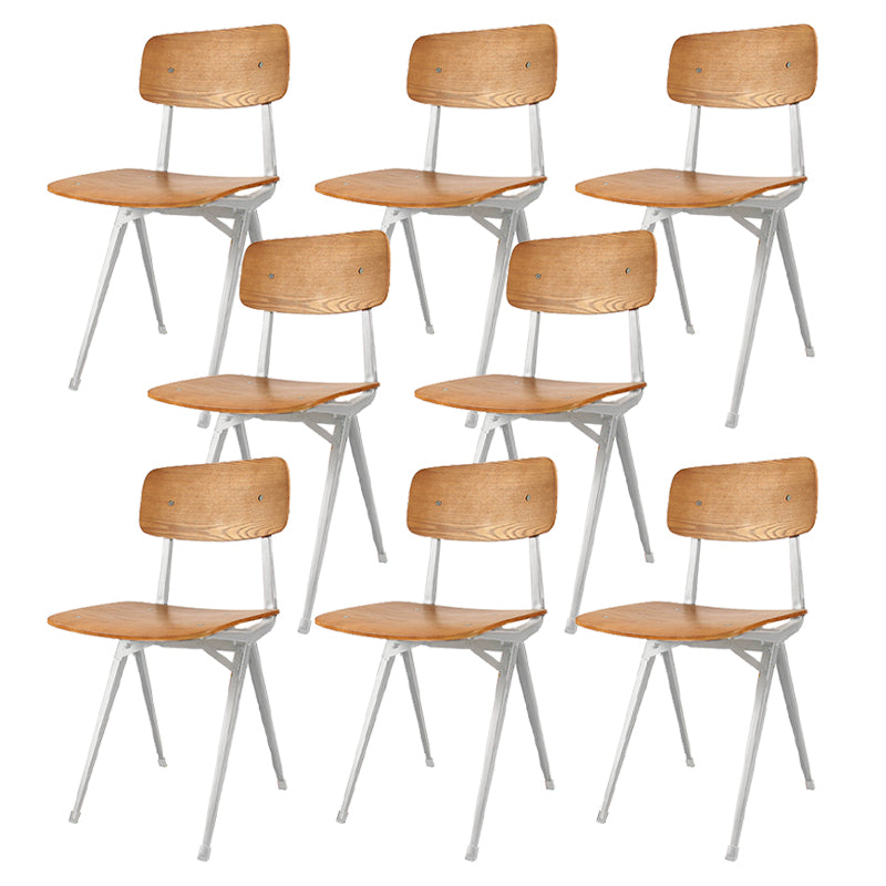 Contemporary Dining Room Open Back Metal Armless Dining Chair