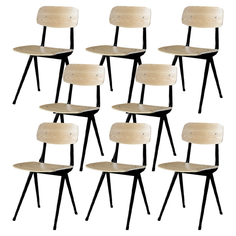 Contemporary Dining Room Open Back Metal Armless Dining Chair