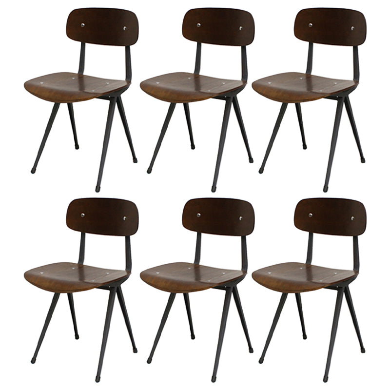 Contemporary Dining Room Open Back Metal Armless Dining Chair