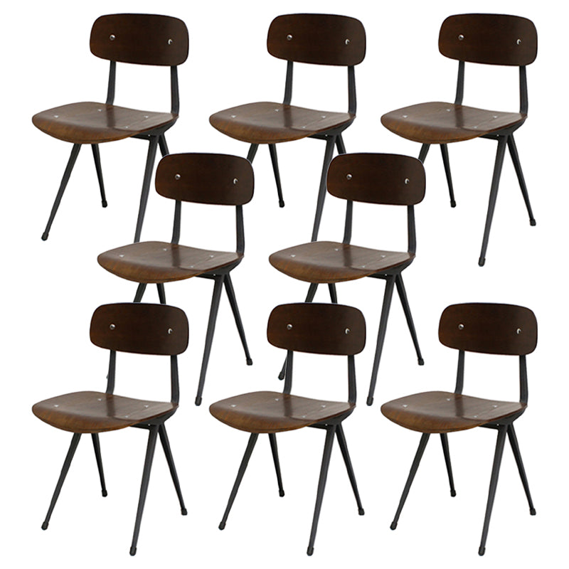 Contemporary Dining Room Open Back Metal Armless Dining Chair