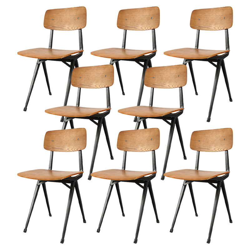 Contemporary Dining Room Open Back Metal Armless Dining Chair