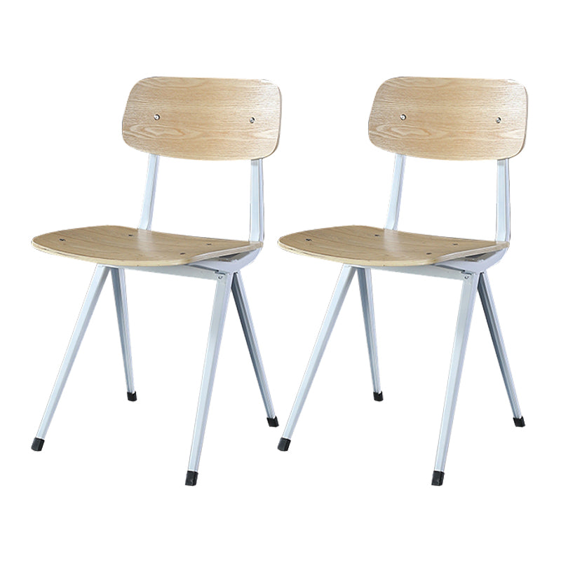 Contemporary Dining Room Open Back Metal Armless Dining Chair