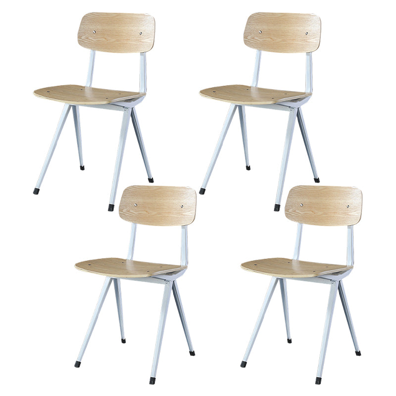 Contemporary Dining Room Open Back Metal Armless Dining Chair
