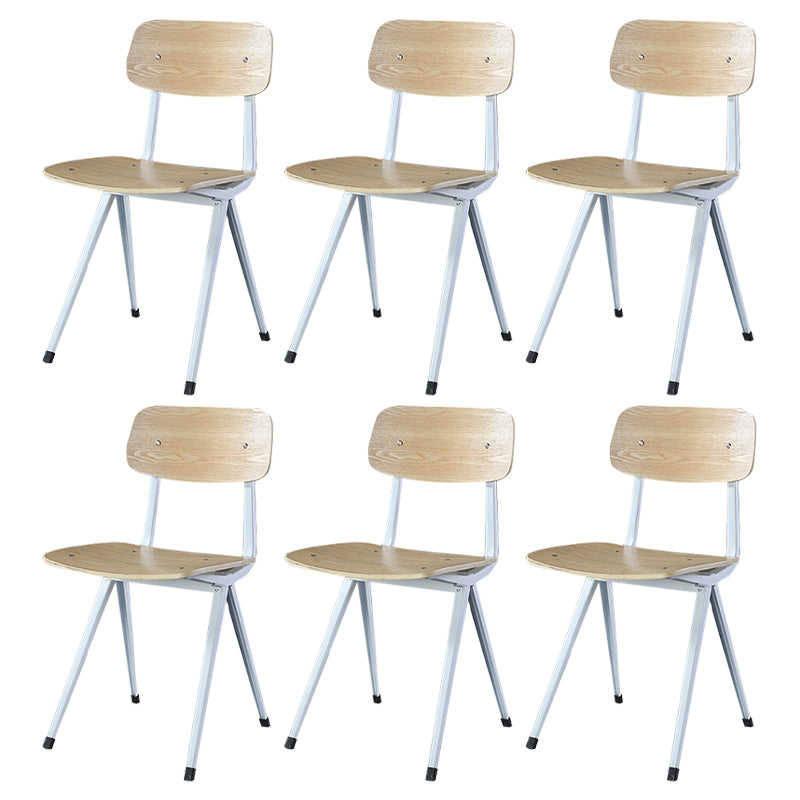 Contemporary Dining Room Open Back Metal Armless Dining Chair