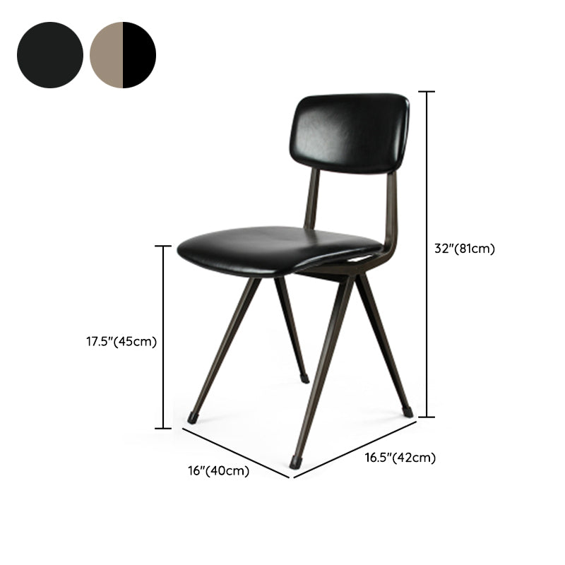 Contemporary Dining Room Open Back Metal Armless Dining Chair