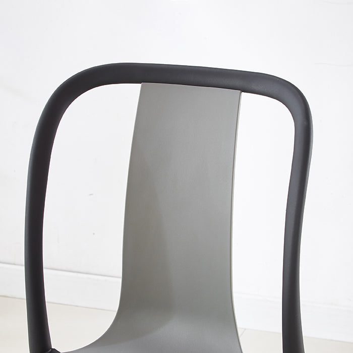 Modern Dining Room Armless Plastic Slat Back Stacking Dining Chair