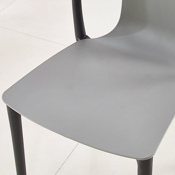 Modern Dining Room Armless Plastic Slat Back Stacking Dining Chair