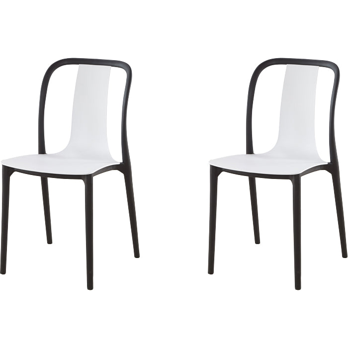 Modern Dining Room Armless Plastic Slat Back Stacking Dining Chair