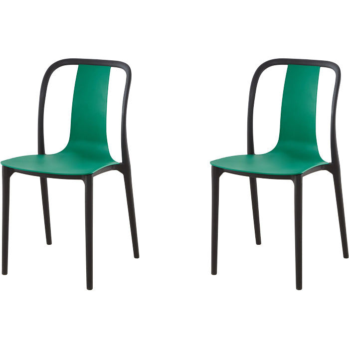 Modern Dining Room Armless Plastic Slat Back Stacking Dining Chair