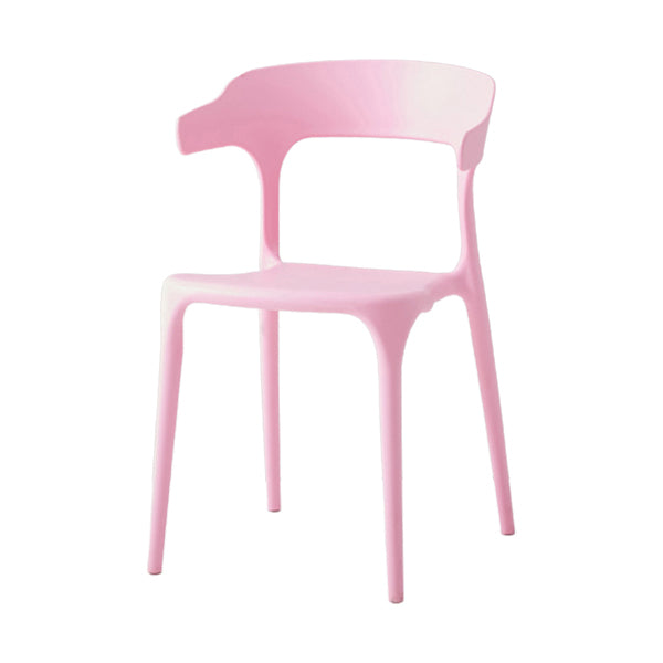 Modern Dining Room Armless Plastic Open Back Stackable Dining Chair