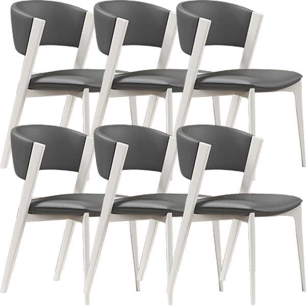 White Legs Modern Open Back Upholstered Dining and Accent Chairs